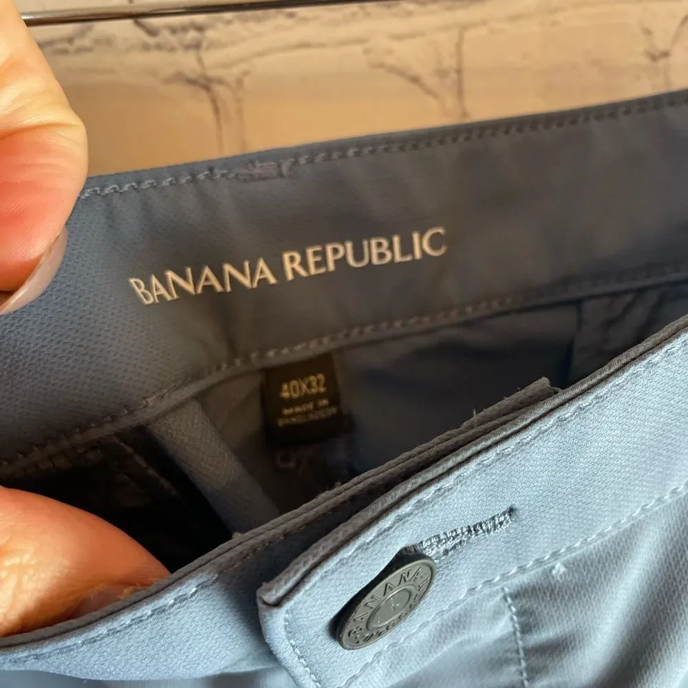 Banana Republic Pants Men Size 40x32 Blue Tech Golf
